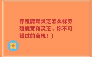养殖鹿茸灵芝怎么样养殖鹿茸和灵芝，你不可错过的商机！)