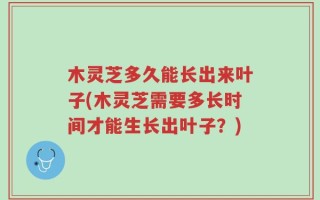 木灵芝多久能长出来叶子(木灵芝需要多长时间才能生长出叶子？)