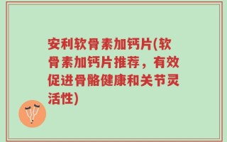 安利软骨素加钙片(软骨素加钙片推荐，有效促进骨骼健康和关节灵活性)