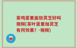 茶鸡蛋里面放灵芝好吗视频(茶叶蛋里加灵芝有何效果？-视频)