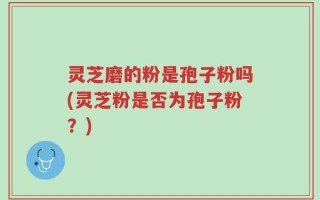 灵芝磨的粉是孢子粉吗(灵芝粉是否为孢子粉？)