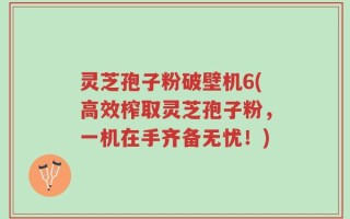 灵芝孢子粉破壁机6(高效榨取灵芝孢子粉，一机在手齐备无忧！)