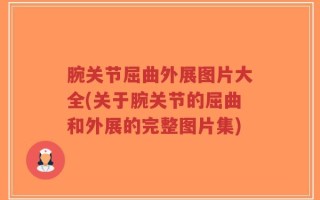 腕关节屈曲外展图片大全(关于腕关节的屈曲和外展的完整图片集)