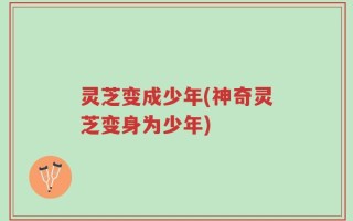 灵芝变成少年(神奇灵芝变身为少年)