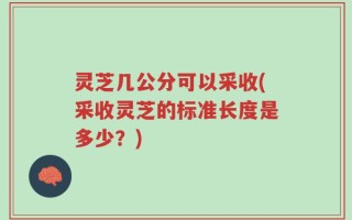 灵芝几公分可以采收(采收灵芝的标准长度是多少？)