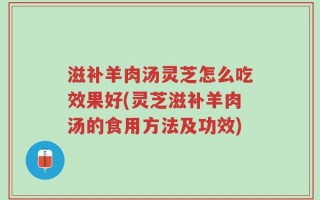 滋补羊肉汤灵芝怎么吃效果好(灵芝滋补羊肉汤的食用方法及功效)