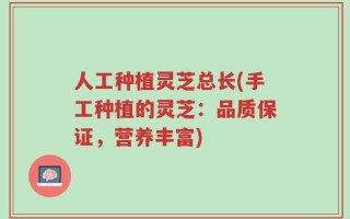 人工种植灵芝总长(手工种植的灵芝：品质保证，营养丰富)
