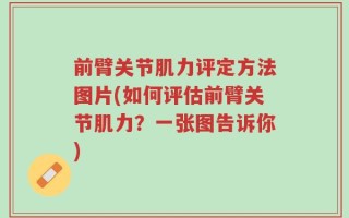 前臂关节肌力评定方法图片(如何评估前臂关节肌力？一张图告诉你)