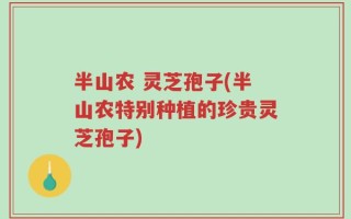半山农 灵芝孢子(半山农特别种植的珍贵灵芝孢子)
