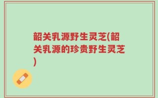 韶关乳源野生灵芝(韶关乳源的珍贵野生灵芝)