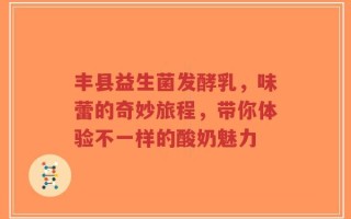丰县益生菌发酵乳，味蕾的奇妙旅程，带你体验不一样的酸奶魅力