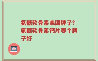 氨糖软骨素美国牌子？氨糖软骨素钙片哪个牌子好