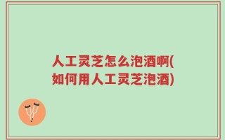 人工灵芝怎么泡酒啊(如何用人工灵芝泡酒)