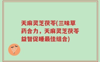 天麻灵芝茯苓(三味草药合力，天麻灵芝茯苓益智促睡最佳组合)