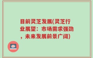 目前灵芝发展(灵芝行业展望：市场需求强劲，未来发展前景广阔)