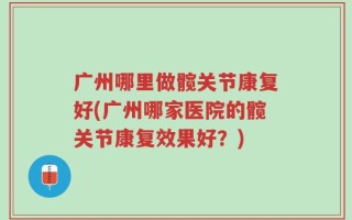 广州哪里做髋关节康复好(广州哪家医院的髋关节康复效果好？)