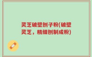 灵芝破壁刨子粉(破壁灵芝，精细刨制成粉)
