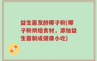 益生菌发酵椰子粉(椰子粉烘焙食材，添加益生菌制成健康小吃)