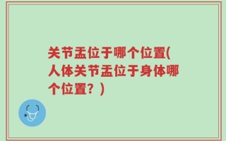关节盂位于哪个位置(人体关节盂位于身体哪个位置？)