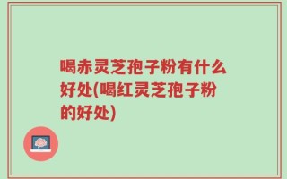 喝赤灵芝孢子粉有什么好处(喝红灵芝孢子粉的好处)