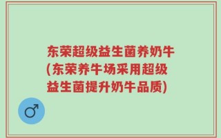 东荣超级益生菌养奶牛(东荣养牛场采用超级益生菌提升奶牛品质)