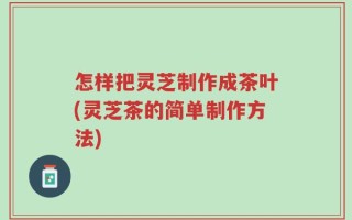 怎样把灵芝制作成茶叶(灵芝茶的简单制作方法)