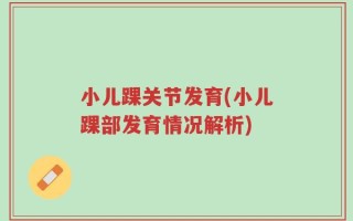 小儿踝关节发育(小儿踝部发育情况解析)