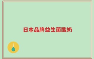 日本品牌益生菌酸奶