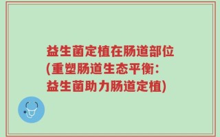 益生菌定植在肠道部位(重塑肠道生态平衡：益生菌助力肠道定植)