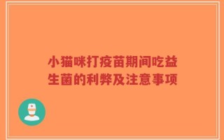 小猫咪打疫苗期间吃益生菌的利弊及注意事项