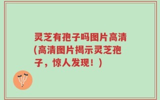 灵芝有孢子吗图片高清(高清图片揭示灵芝孢子，惊人发现！)