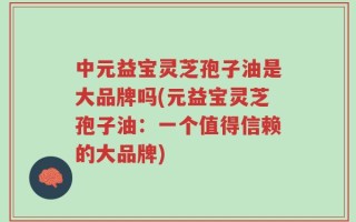 中元益宝灵芝孢子油是大品牌吗(元益宝灵芝孢子油：一个值得信赖的大品牌)