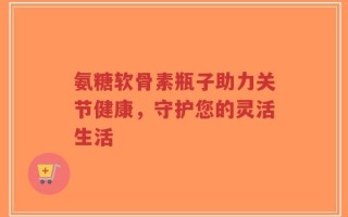 氨糖软骨素瓶子助力关节健康，守护您的灵活生活