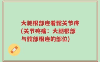 大腿根部连着髋关节疼(关节疼痛：大腿根部与髋部相连的部位)