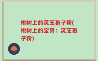 桃树上的灵芝孢子粉(桃树上的宝贝：灵芝孢子粉)