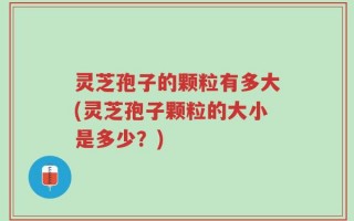 灵芝孢子的颗粒有多大(灵芝孢子颗粒的大小是多少？)