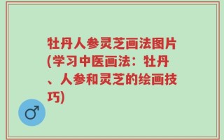 牡丹人参灵芝画法图片(学习中医画法：牡丹、人参和灵芝的绘画技巧)