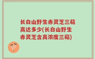 长白山野生赤灵芝三萜高达多少(长白山野生赤灵芝含高浓度三萜)