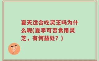 夏天适合吃灵芝吗为什么呢(夏季可否食用灵芝，有何益处？)