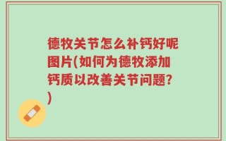 德牧关节怎么补钙好呢图片(如何为德牧添加钙质以改善关节问题？)