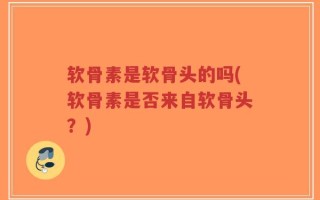 软骨素是软骨头的吗(软骨素是否来自软骨头？)