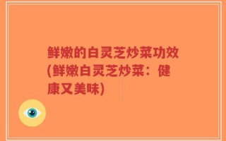 鲜嫩的白灵芝炒菜功效(鲜嫩白灵芝炒菜：健康又美味)