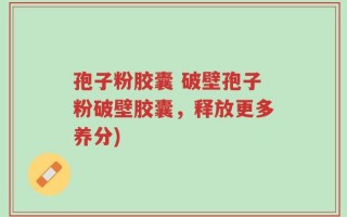 孢子粉胶囊 破壁孢子粉破壁胶囊，释放更多养分)