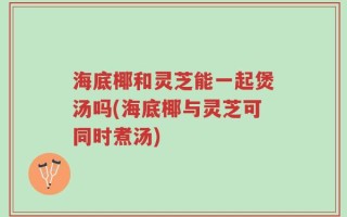 海底椰和灵芝能一起煲汤吗(海底椰与灵芝可同时煮汤)