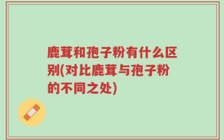 鹿茸和孢子粉有什么区别(对比鹿茸与孢子粉的不同之处)