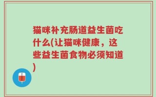 猫咪补充肠道益生菌吃什么(让猫咪健康，这些益生菌食物必须知道)