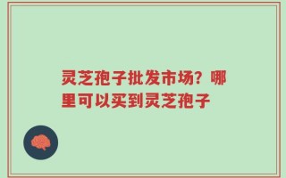 灵芝孢子批发市场？哪里可以买到灵芝孢子