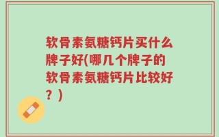 软骨素氨糖钙片买什么牌子好(哪几个牌子的软骨素氨糖钙片比较好？)