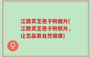 江西灵芝孢子粉图片(江西灵芝孢子粉照片，让您品尝自然健康)