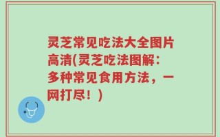 灵芝常见吃法大全图片高清(灵芝吃法图解：多种常见食用方法，一网打尽！)